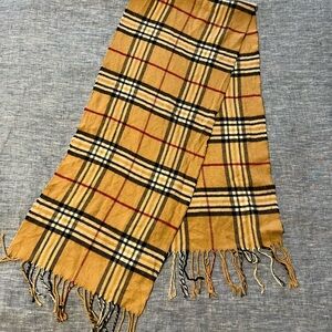 Plaid Fringe Scarf